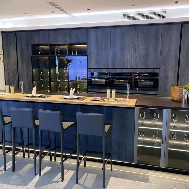Modern white melamine finish kitchen cabinets